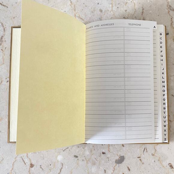 Vintage Otagiri Gold Lacquerware Address Book Bamboo Design 1960s 1970s UNUSED - Picture 6 of 6